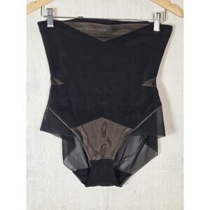 Honeylove SuperPower Brief Black And Sheer Womens Size L Compression Shape Wear